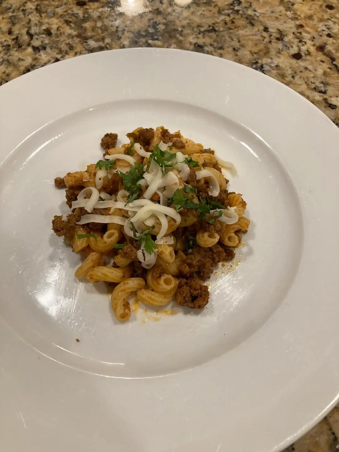 Tomato Flavored Hamburger and Macaroni